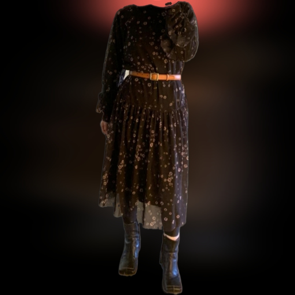 NWOT H&M Patterned Mesh Dress. L (14/16/18)